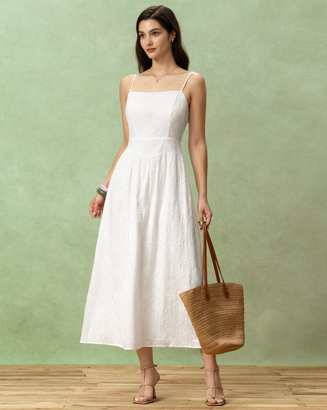 Women's Woven Cotton Maxi Dresses Dresses - RIHOAS