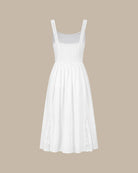 Women's Woven Cotton Midi Dress Dresses - RIHOAS