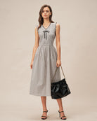 Women's Woven Cotton Midi Dress Dresses - RIHOAS