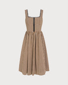 Women's Woven Cotton Midi Dress Dresses - RIHOAS