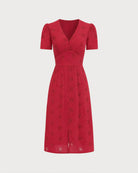 Women's Woven Cotton Midi Dress Dresses - RIHOAS