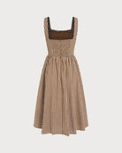 Women's Woven Cotton Midi Dress Dresses - RIHOAS