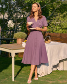 Women's Woven Cotton Midi Dress Dresses - RIHOAS