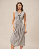 Women's Woven Cotton Midi Dress Dresses - RIHOAS