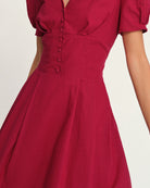 Women's Woven Cotton Midi Dress Dresses - RIHOAS