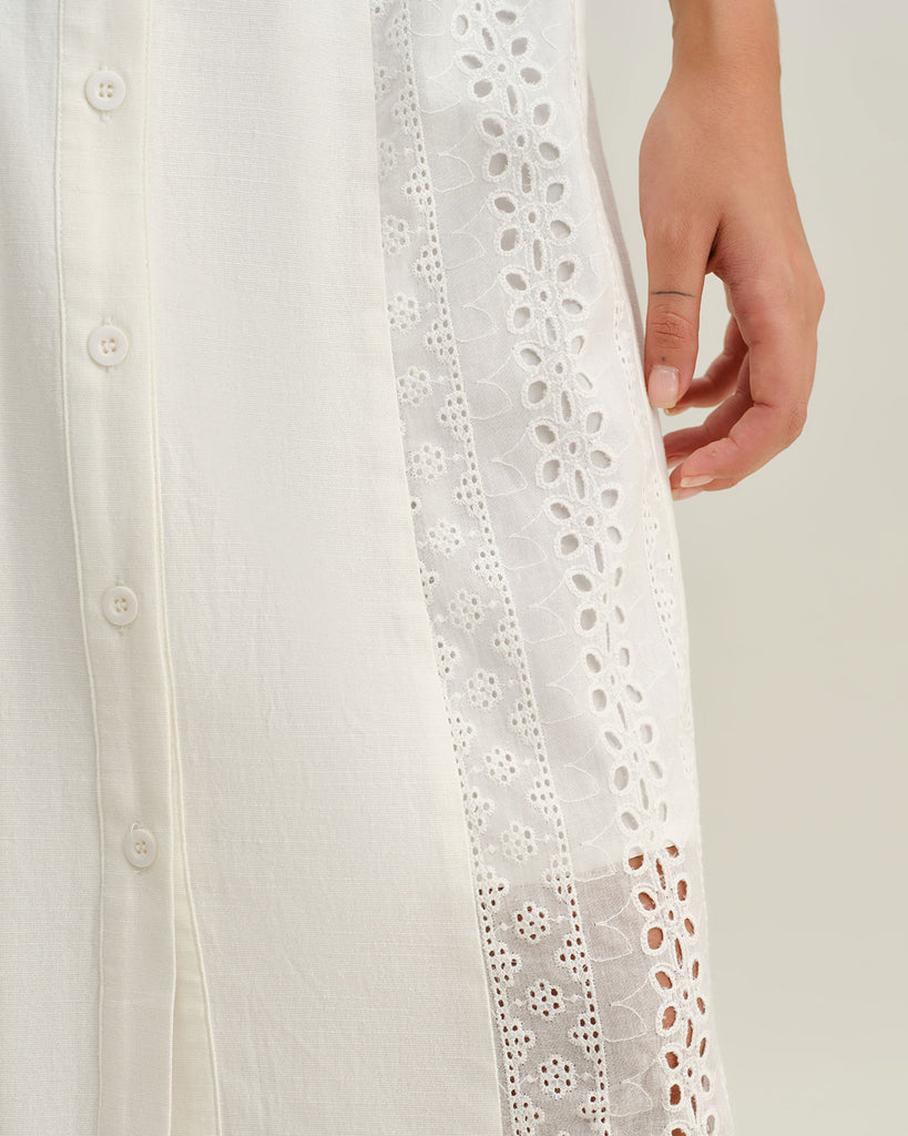 Women's Woven Cotton Midi Dress Dresses - RIHOAS