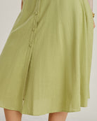 Women's Woven Cotton Midi Dress Dresses - RIHOAS