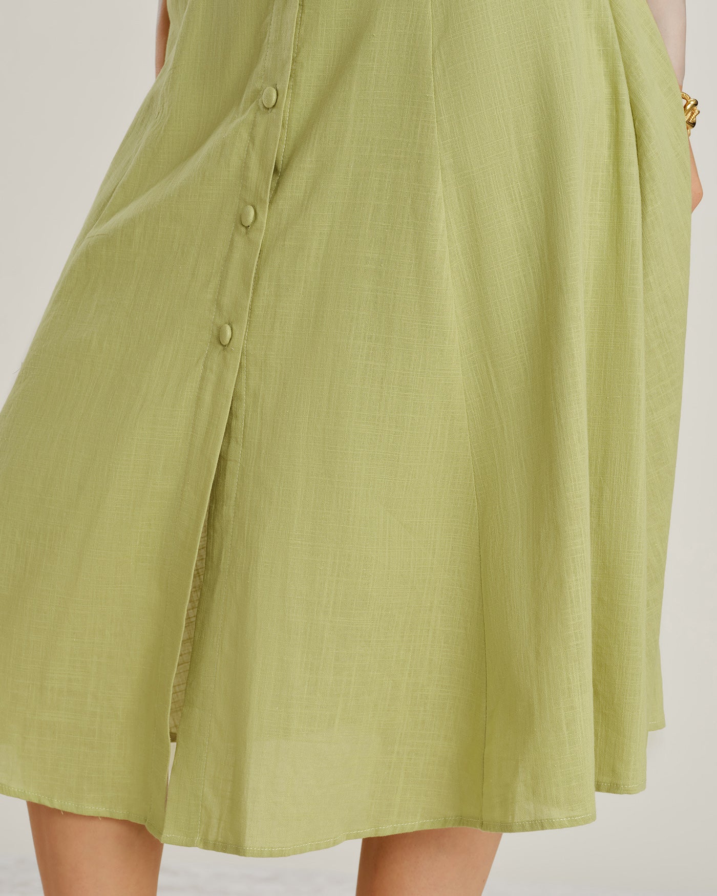 Women's Woven Cotton Midi Dress Dresses - RIHOAS