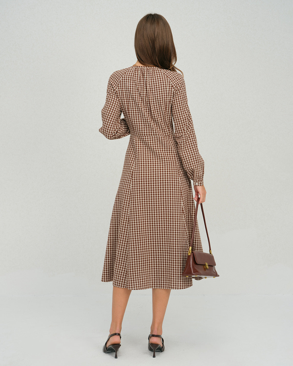 Women's Woven Cotton Midi Dress Dresses - RIHOAS