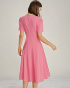 Women's Woven Cotton Midi Dress Dresses - RIHOAS