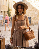 Women's Woven Cotton Midi Dress Dresses - RIHOAS