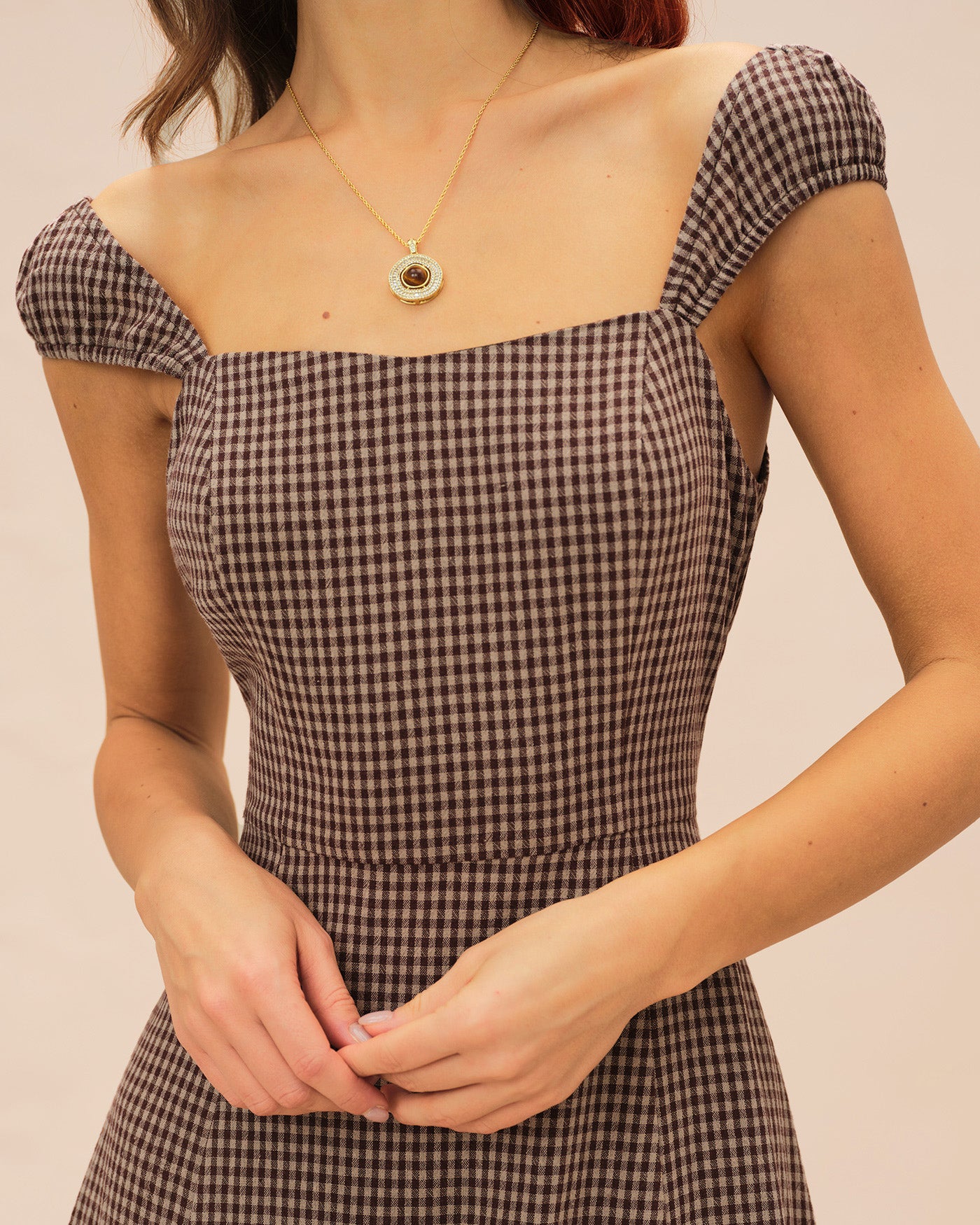 Women's Woven Cotton Midi Dress Dresses - RIHOAS