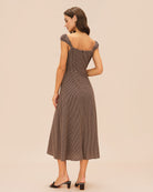 Women's Woven Cotton Midi Dress Dresses - RIHOAS