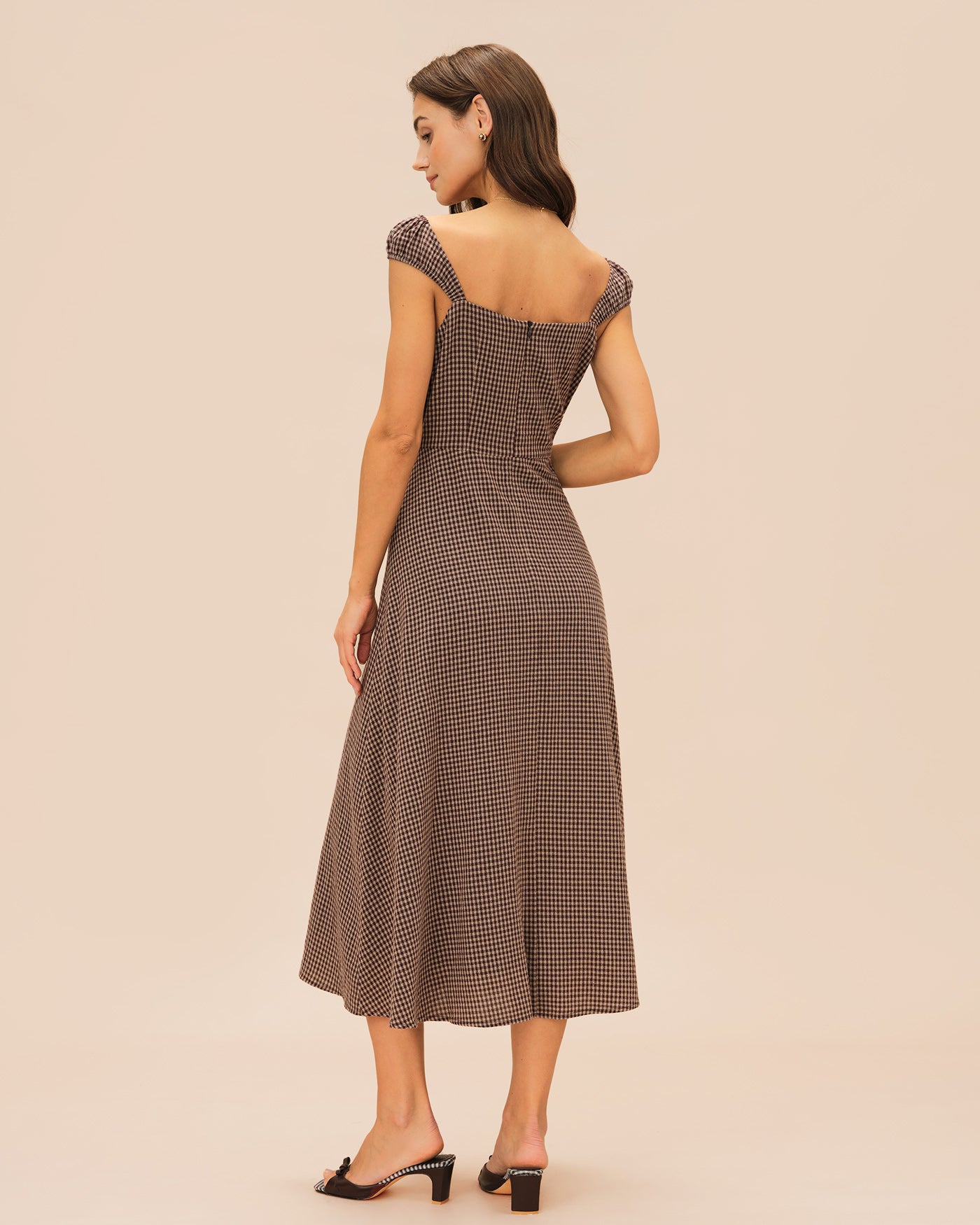 Women's Woven Cotton Midi Dress Dresses - RIHOAS