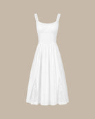 Women's Woven Cotton Midi Dress Dresses - RIHOAS