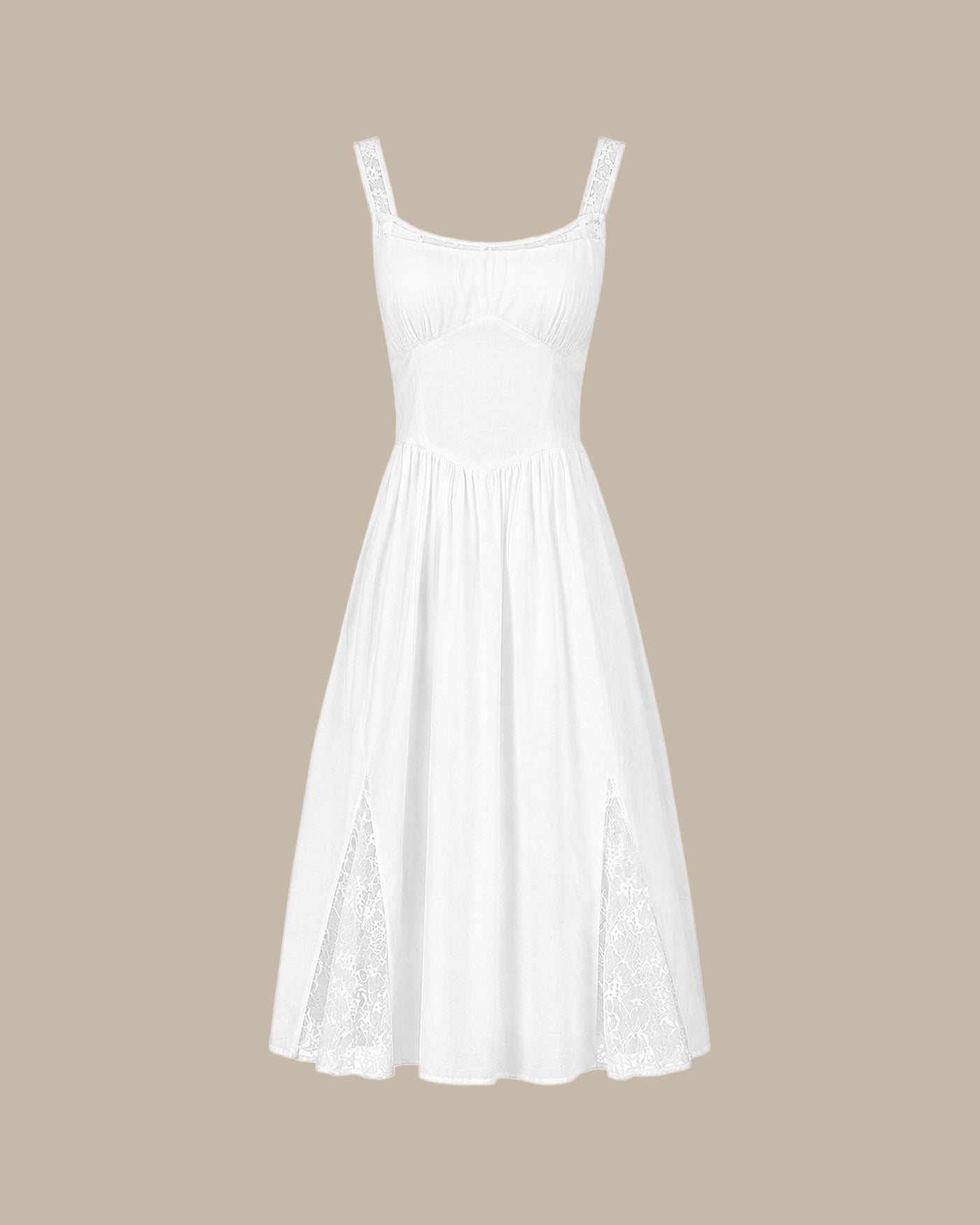 Women's Woven Cotton Midi Dress Dresses - RIHOAS