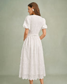 Women's Woven Cotton Midi Dress - RIHOAS