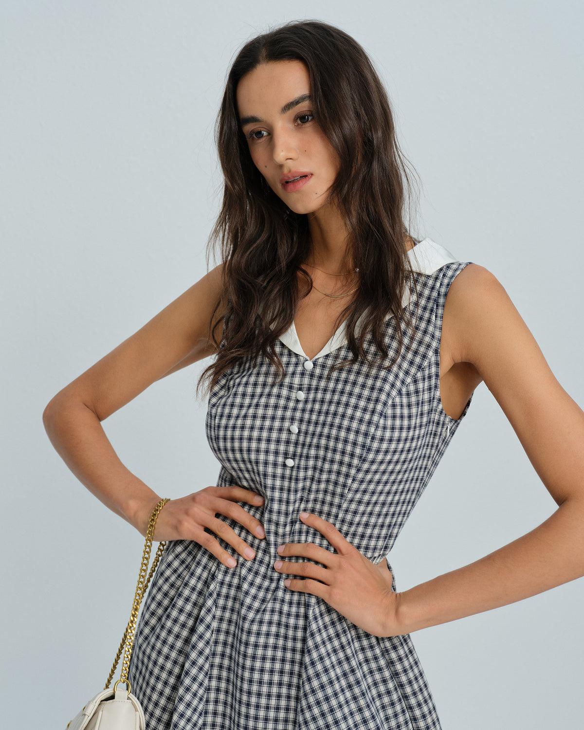 Women's Woven Cotton Midi Dress Dresses - RIHOAS