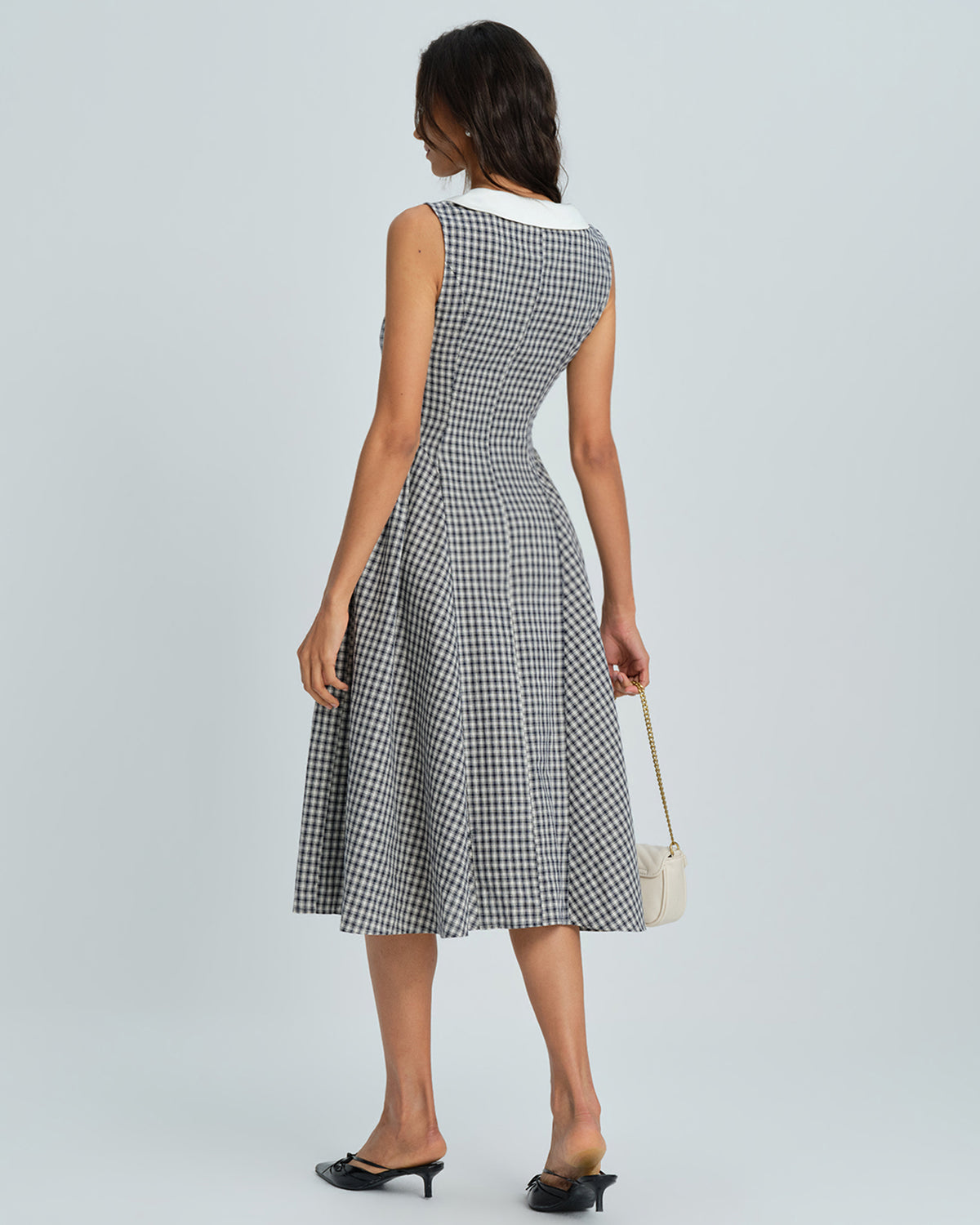 Women's Woven Cotton Midi Dress Dresses - RIHOAS