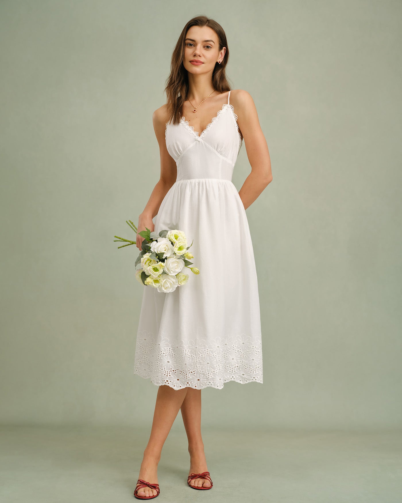 dresses white Floral Textured Mini Dress White Long Freya Temple Dress - Regular