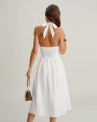 Women's Woven Cotton Midi Dresses Dresses - RIHOAS