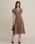 Women's Woven Cotton Midi Dresses - RIHOAS - 01