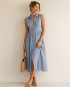 Women's Woven Cotton Midi Dresses - RIHOAS