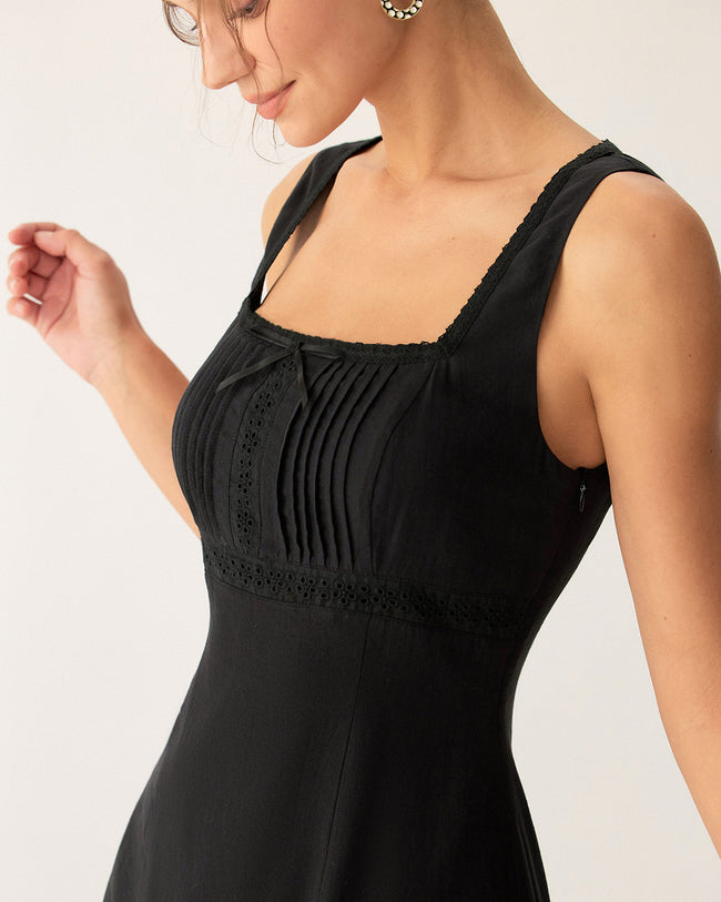 Women's Woven Cotton Midi Dresses Dresses - RIHOAS