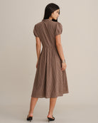 Women's Woven Cotton Midi Dresses - RIHOAS - 04
