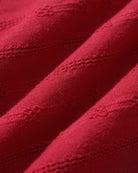 Red V Neck Sleeveless Button Midi Dress 05