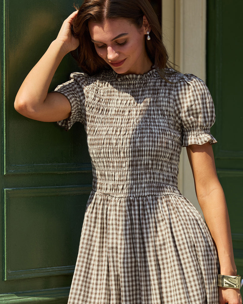 Women's Woven Cotton Midi Dresses Dresses - RIHOAS
