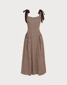 Women's Woven Cotton Midi Dresses - RIHOAS - 05