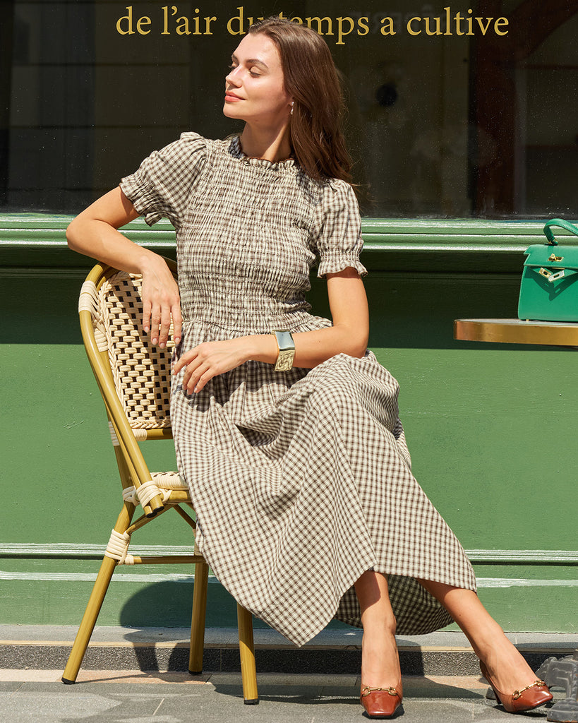 Women's Woven Cotton Midi Dresses Dresses - RIHOAS