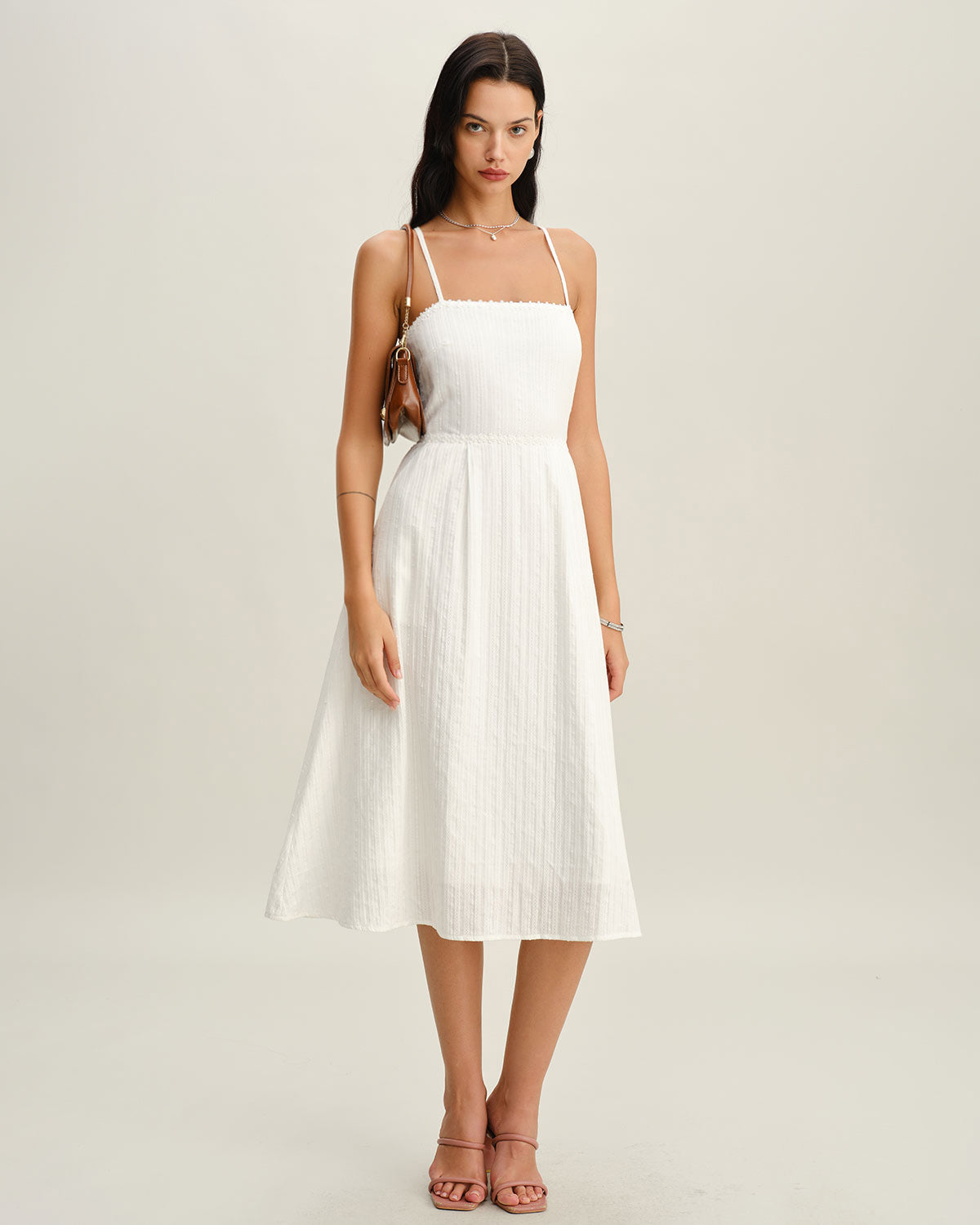 Women's Woven Cotton Midi Dresses Dresses - RIHOAS