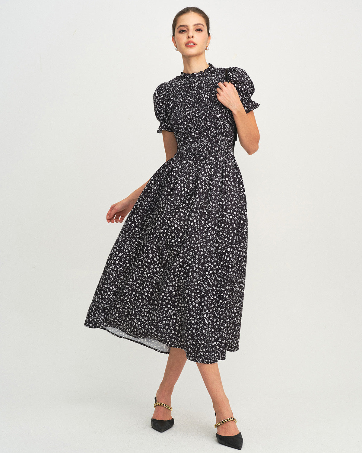 Women's Woven Cotton Midi Dresses Dresses - RIHOAS