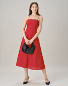 Women's Woven Cotton Midi Dresses Dresses - RIHOAS