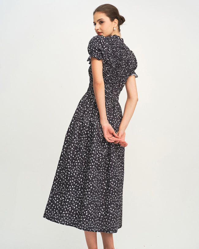 Women's Woven Cotton Midi Dresses Dresses - RIHOAS