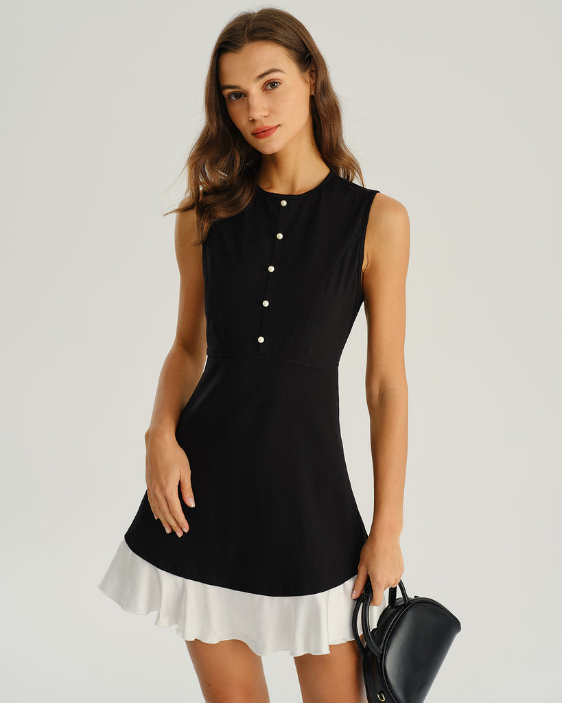 Women's Woven Cotton Mini Dress Dresses - RIHOAS
