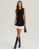 Women's Woven Cotton Mini Dress Dresses - RIHOAS