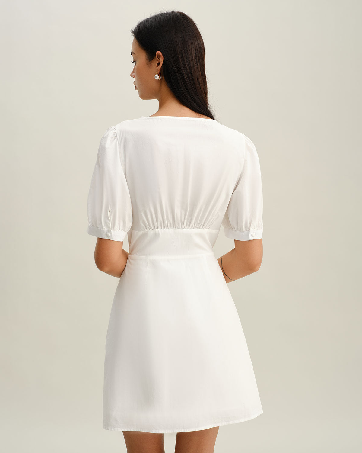 Women's Woven Cotton Mini Dress Dresses - RIHOAS