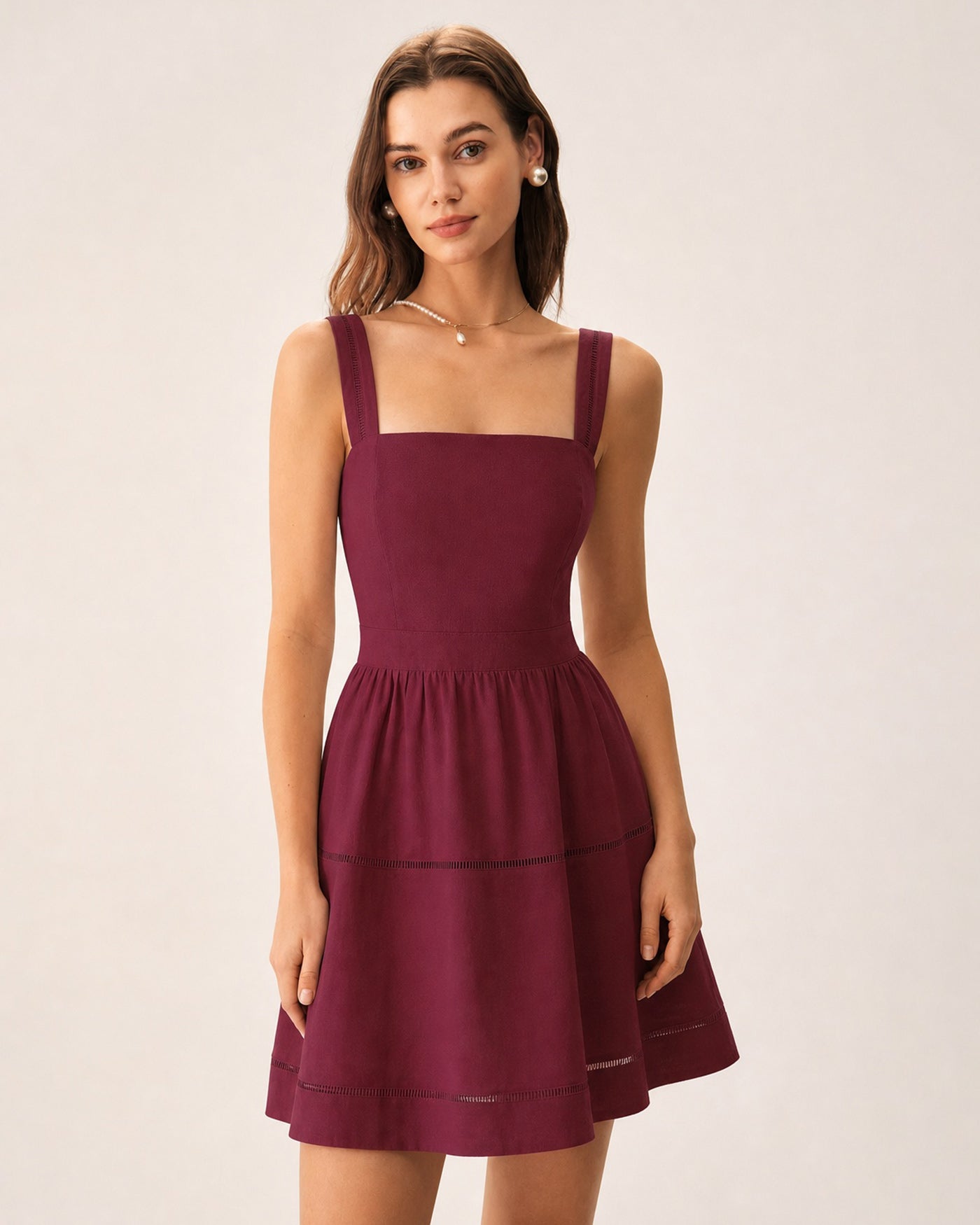 Women's Woven Cotton Mini Dress Dresses - RIHOAS