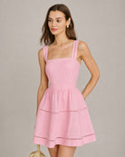 Women's Woven Cotton Mini Dress Dresses - RIHOAS