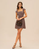 Women's Woven Cotton Mini Dress Dresses - RIHOAS