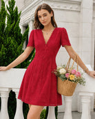 Women's Woven Cotton Mini Dress Dresses - RIHOAS