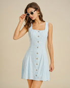 Women's Woven Cotton Mini Dress Dresses - RIHOAS