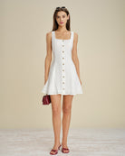 Women's Woven Cotton Mini Dress Dresses - RIHOAS