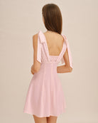 Women's Woven Cotton Mini Dress Dresses - RIHOAS