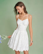 Women's Woven Cotton Mini Dress Dresses - RIHOAS