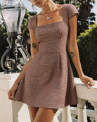 Women's Woven Cotton Mini Dress Dresses - RIHOAS