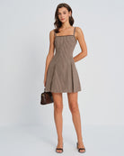 Women's Woven Cotton Mini Dress Dresses - RIHOAS